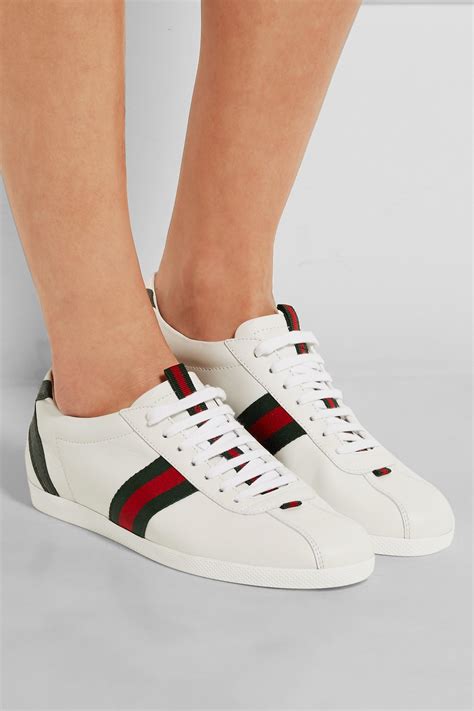 white gucci trainers womens|Gucci white sneakers for men.